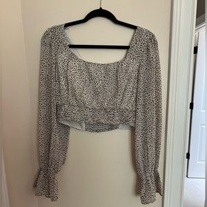 Altar’d State Size L NWT Leopard Crop Top